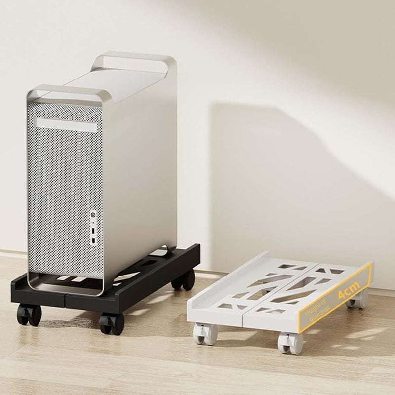 Black Desktop Computer Stand For Enhanced Cooling And Space Optimization - Image 2